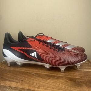 Adidas Adizero Rs15 Ultimate Soft Ground Mens Red And White Size 15 Rugby Cleats
